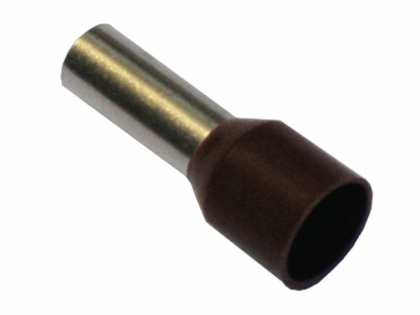 10,0mm² Core-End Sleeves Brown (100 Pieces)