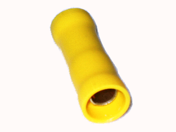 4mm²-6mm² (5mm) PVC female Bullet Connector YELLOW (100 Pieces)