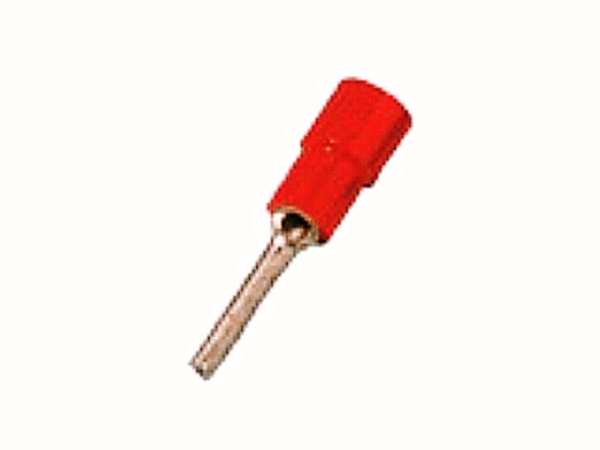 0,5mm²-1,5mm² PVC Stiftverbinder ROT (100 Stück)