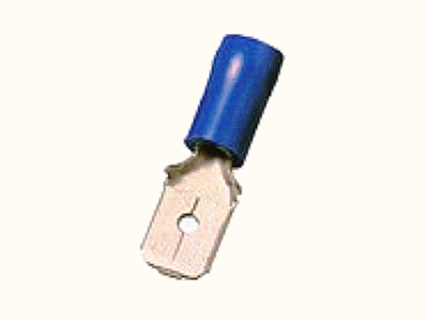 1,5mm²-2,5mm² (6,3 x 0,8) PVC Flachstecker BLAU (100 Stück)