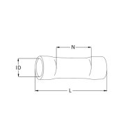 1,5mm²-2,5mm² NYLON Butt Connector BLUE (100 Pieces)