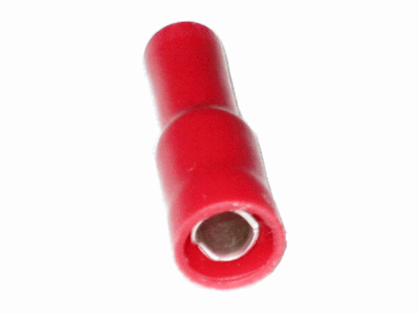 0,5mm²-1,0mm² (4mm) PVC female Bullet Connector RED (100 Pieces)