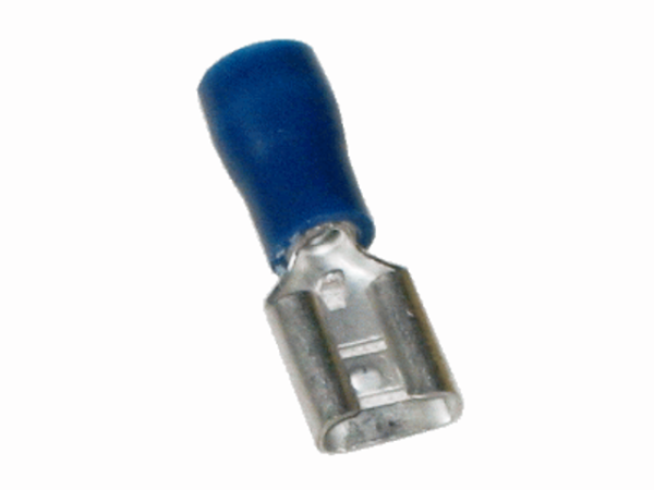 1,5mm²-2,5mm² (6,3 x 0,8) PVC (PART-Insulated) Push Connector BLUE (100 Pieces)