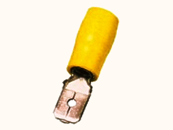 4mm²-6mm² (6,3 x 0,8) PVC Tab Connector YELLOW (100 Pieces)