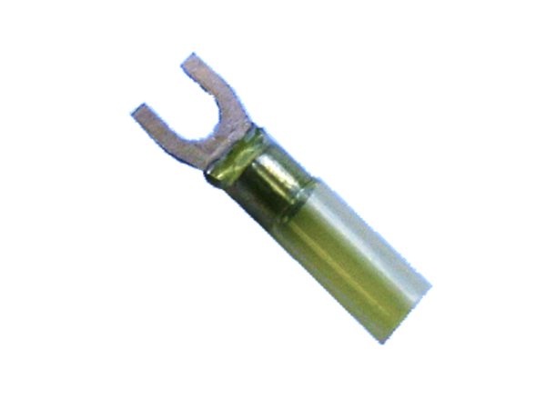 (69.500) Schrumpfschlauch Gabelverbinder 4mm²-6mm² Gelb M4 mit Kleber Typ CSGV (100 Stück)